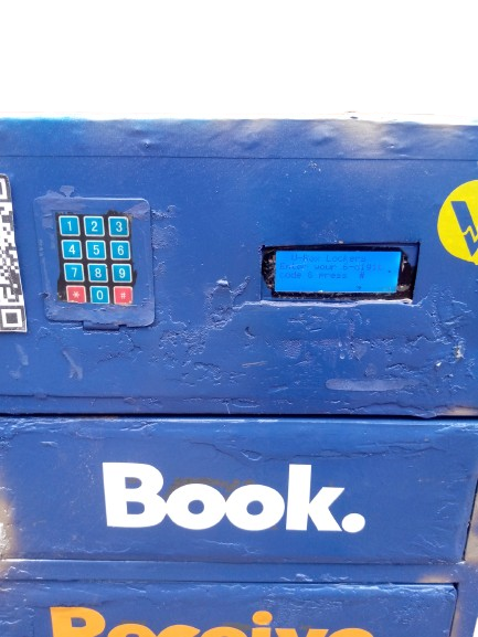 V-Box keypad, QR reader, and status screen